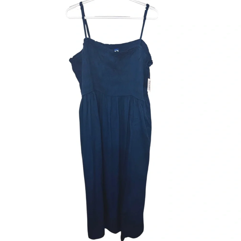 NWT Old Navy Dark Blue Maxi Dress - Picture 1 of 4